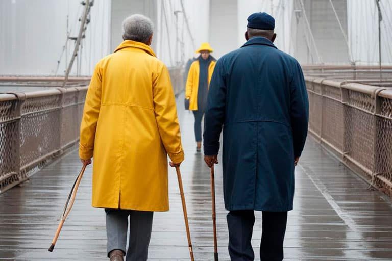 Morning Walk on the Bridge